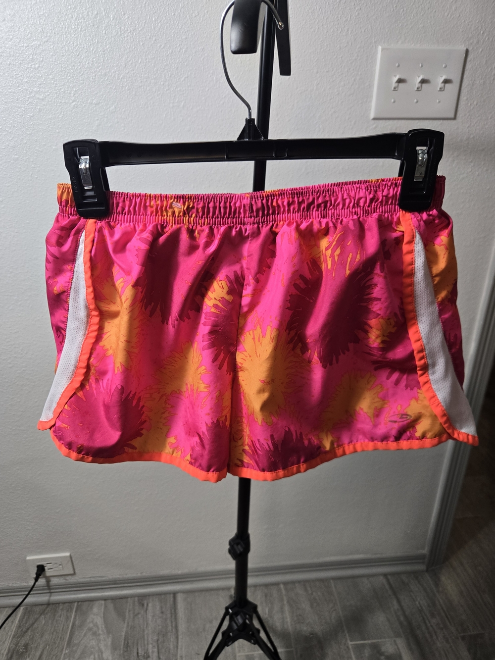 Champion Hot Pink & Orange Floral Girls' Athletic Shorts
